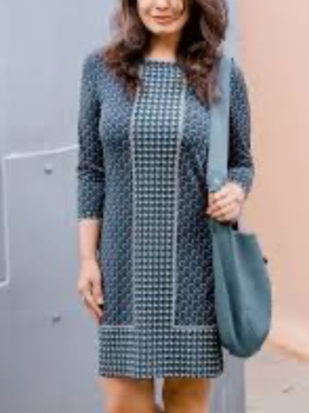 Max studio blue mosaic dress